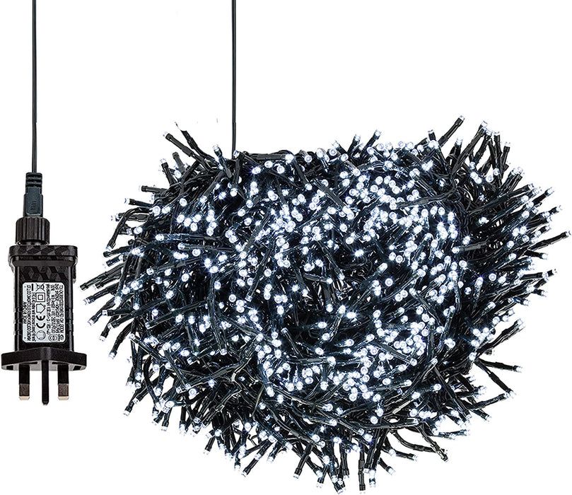 1440 LED 18. 7M Christmas Cluster Lights, Cold White