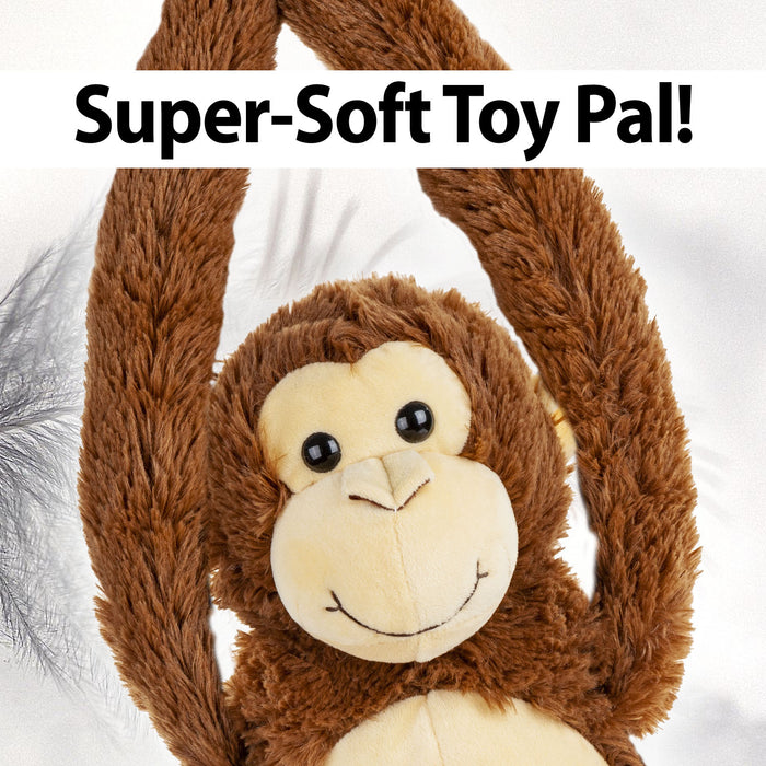 Hanging Monkey 100cm Plush Lifelike Toy With Hook and Loop Hands - Cuddle Crew