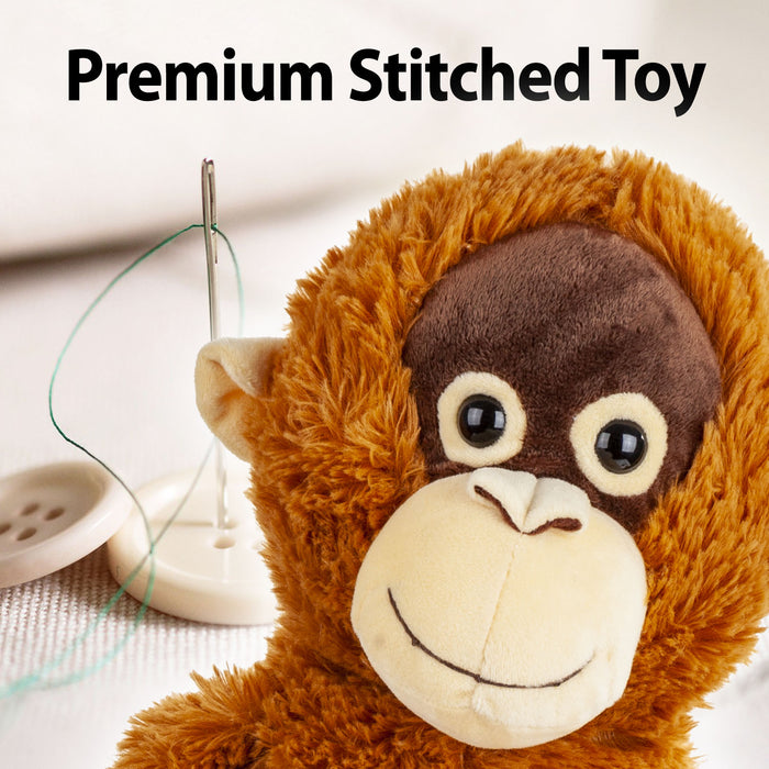 Hanging Orangutan 100cmPlush Lifelike Toy With Hook and Loop Hands - Cuddle Crew