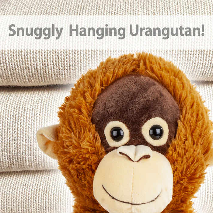 Hanging Orangutan 100cmPlush Lifelike Toy With Hook and Loop Hands - Cuddle Crew