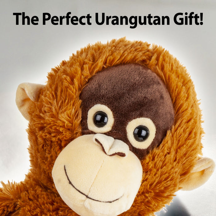 Hanging Orangutan 100cmPlush Lifelike Toy With Velcro Hands - Cuddle Crew