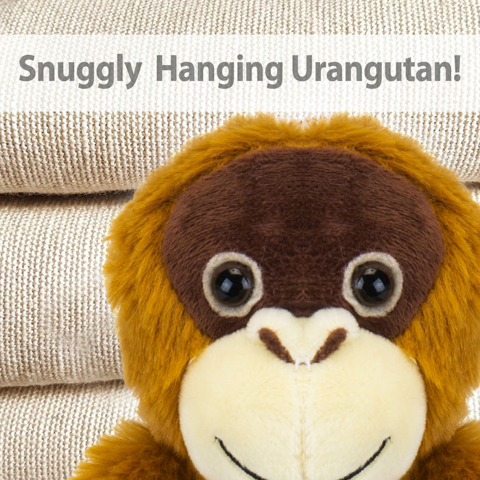 Hanging Orangutan 50CM Plush Lifelike Toy With Hook and Loop Hands - Cuddle Crew