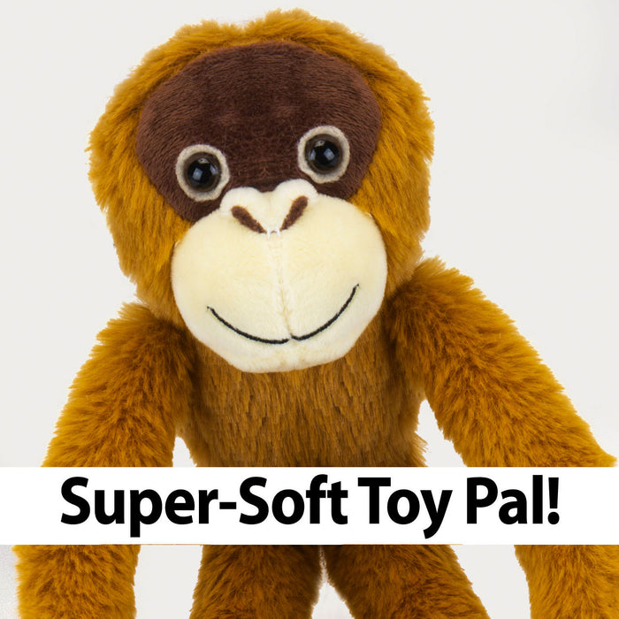 Hanging Orangutan 50CM Plush Lifelike Toy With Hook and Loop Hands - Cuddle Crew