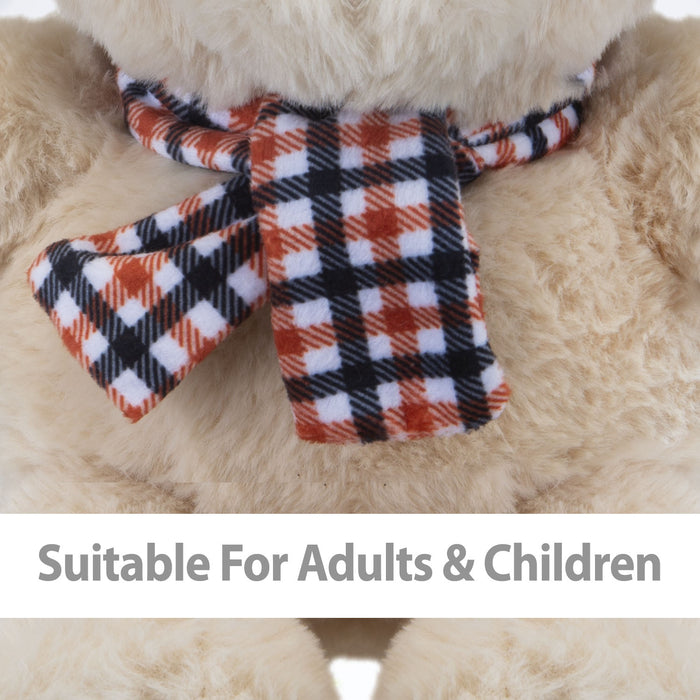 Brody Bear 23cm Plush With Scarf Premium Fluffy Toy - Cuddle Crew