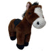 Natural Plush Horse Dark Brown Soft Toy 27cm