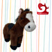 Natural Plush Horse Dark Brown Soft Toy 27cm