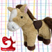 Natural Plush Horse Light Brown Soft Toy 27cm