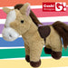 Natural Plush Horse Light Brown Soft Toy 27cm