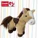 Natural Plush Horse Light Brown Soft Toy 27cm