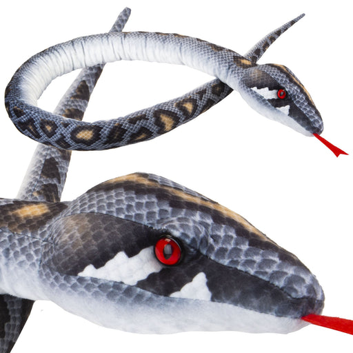 Grey Snake 180cm Plush Lifelike Printed Toy - Natural World Collection