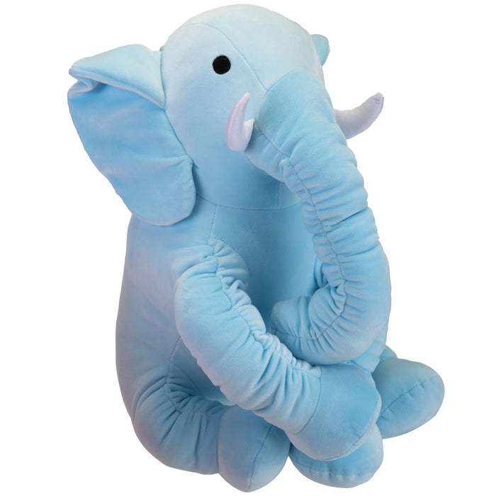 Ultrasoft 30cm Blue Elephant Luxury Pastel Ruffled Plush Cuddly Toy