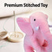 Ultrasoft 30cm Pink Elephant Luxury Pastel Ruffled Plush Cuddly Toy