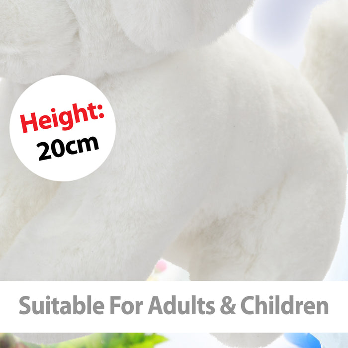 Puppy Soft Toy Cream Puppy 20cm Plush Pet - Luxury Pale Sitting Dog Teddy