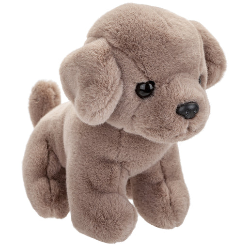 Puppy Soft Toy Mink Puppy 20cm Plush Pet - Luxury Brown Sitting Dog Teddy