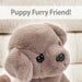 Puppy Soft Toy Mink Puppy 20cm Plush Pet - Luxury Brown Sitting Dog Teddy