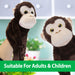 Monkey Hand Puppet Plush 65cm Soft Toy With Hook and Loop Hands & Feet