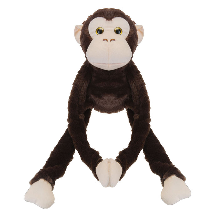 Monkey Hand Puppet Plush 65cm Soft Toy With Hook and Loop Hands & Feet