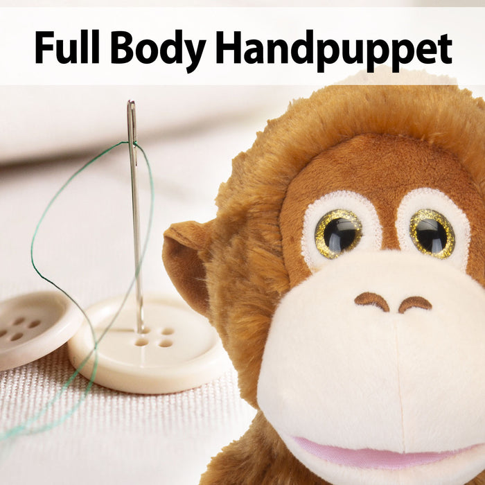 Orangutan Hand Puppet Plush 65cm Soft Toy With Hook and Loop Hands & Feet