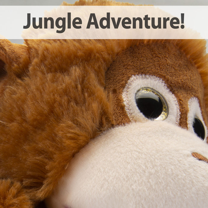 Orangutan Hand Puppet Plush 65cm Soft Toy With Velcro Hands & Feet