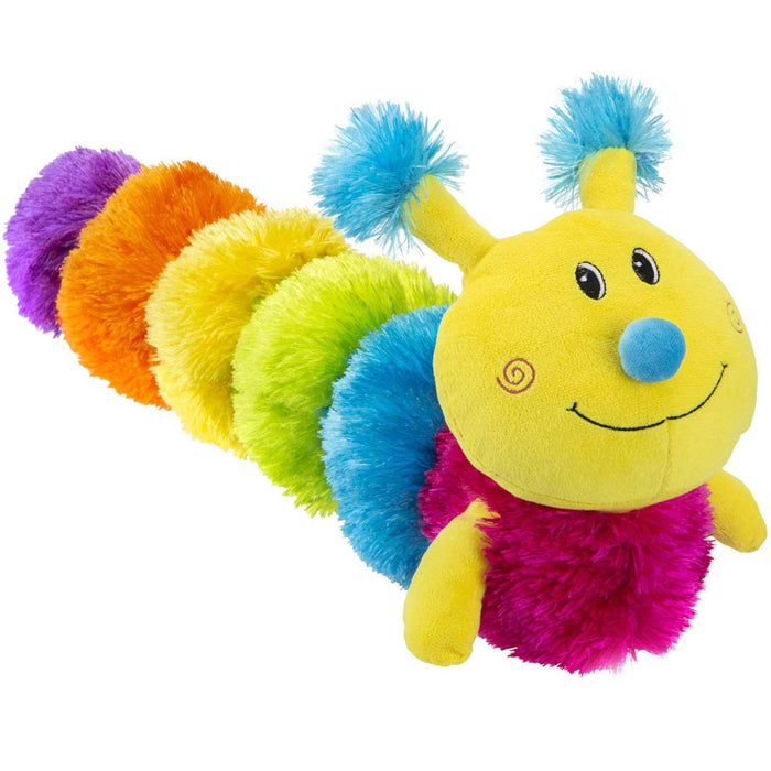 Rainbow 60cm Caterpillar Plush Multi Coloured Fluffy Toy - Cuddle Crew