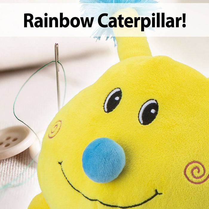 Rainbow 60cm Caterpillar Plush Multi Coloured Fluffy Toy - Cuddle Crew