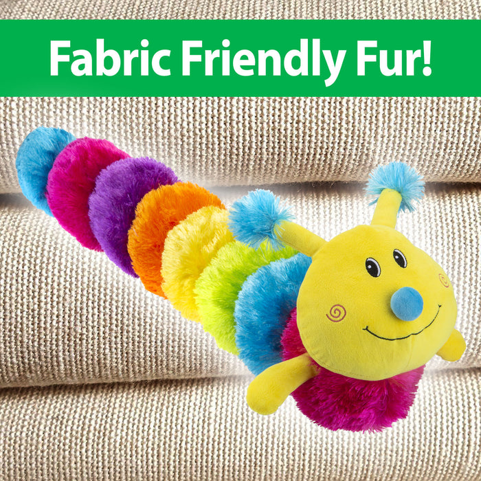 Rainbow 90cm Caterpillar Plush Multi Coloured Fluffy Toy - Cuddle Crew