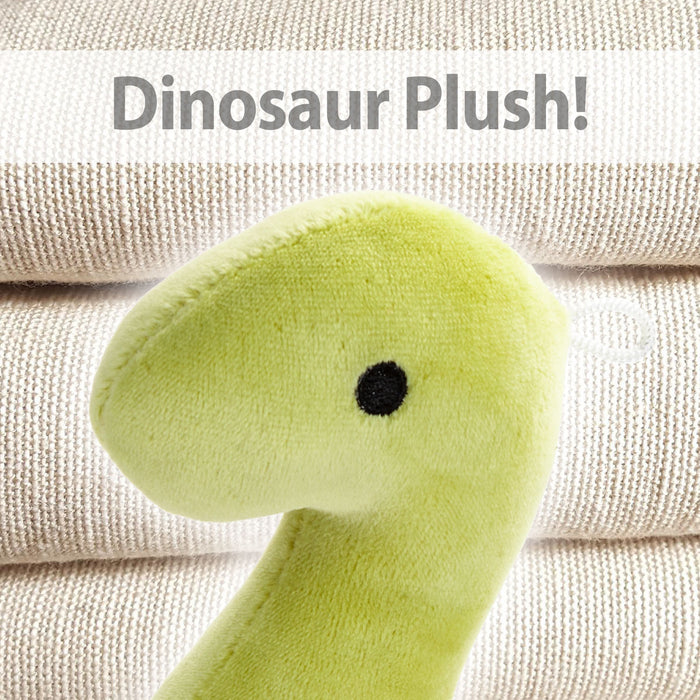 Green Diplodocus 16cm Plush - Oh So Soft Cute Fabric Dinosaur Toy