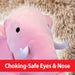 Ultrasoft 40cm Pink Elephant Luxury Pastel Ruffled Plush Cuddly Toy