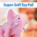 Ultrasoft 40cm Pink Elephant Luxury Pastel Ruffled Plush Cuddly Toy