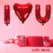 Valentines Love Balloon -  I Love you Red Foil Balloons - Red 40cm