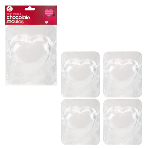 Heart Shaped Chocolate Molds (Pack of 4)