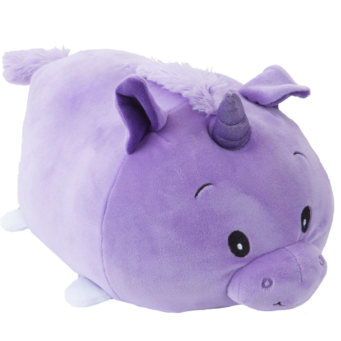 Lilac Roly Poly Unicorn 40cm Large Cute Plush Toy - Oh So Soft