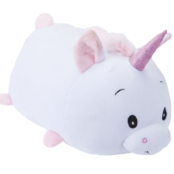 White Roly Poly Unicorn 40cm Large Cute Plush Toy - Oh So Soft