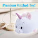 White Roly Poly Unicorn 40cm Large Cute Plush Toy - Oh So Soft