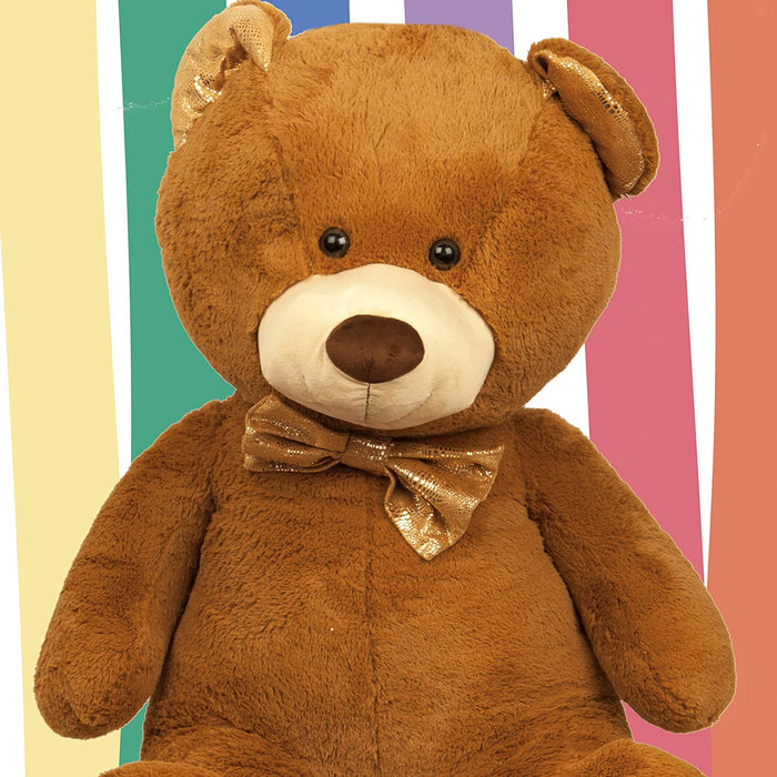 XL Brown Teddy Bear Golden Paws Cute Plush Soft Toy - Cuddle Crew