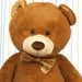 107cm XL Brown Teddy Bear Golden Paws Cute Plush Soft Toy - Cuddle Crew