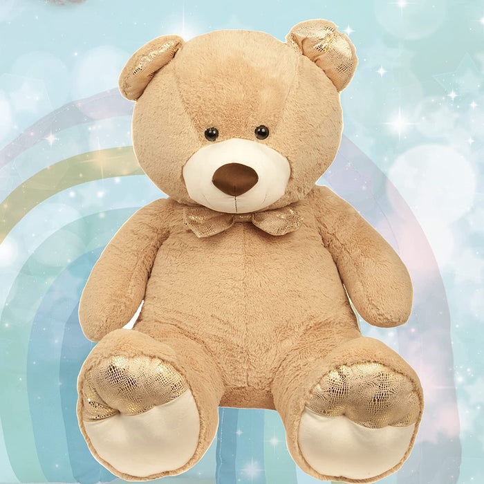 XL Cream Teddy Bear Golden Paws Cute Plush Soft Toy - Cuddle Crew