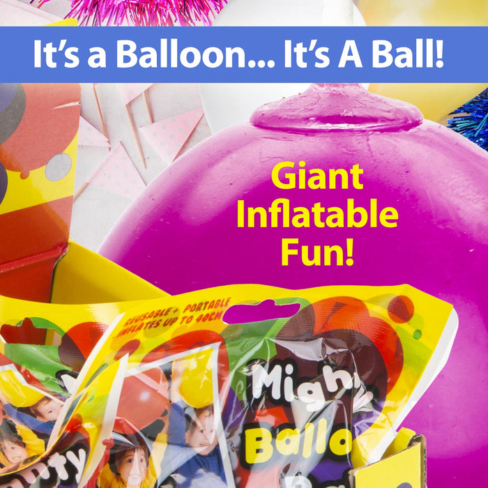 Inflatable Mighty Balloon Balls Assorted Colours (12 Pack) - Wizz Toys