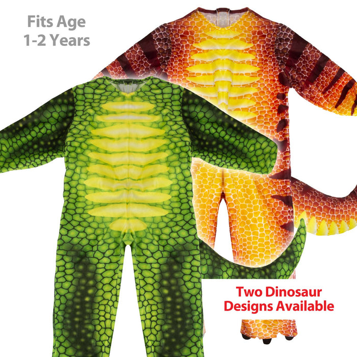 All in One Children's Dress Up Triceratops Dinosaur Costume Age 1-2