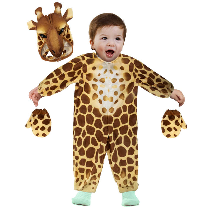 All in One Children’s Dress Up Wildlife Costume Age 1-2 Giraffe