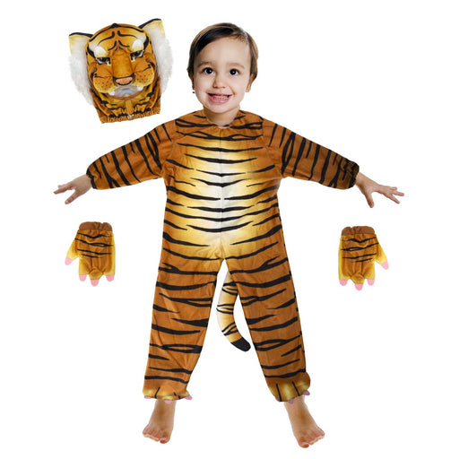 All in One Children’s Dress Up Wildlife Costume Age 2-3 Tiger