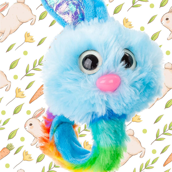 Easter Fluffy Bunny Slap Band For Kids - 31cm Turquoise