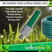 Garden Hose & Spray Nozzles 5 Piece Set 15m Reinforced Pipe Roots & Shoots