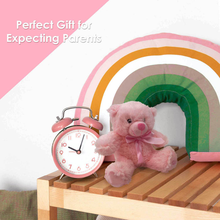 New Baby Bear Soft Toy - Baby Girl Pink Plush Toy - Pink 17. 5 cm