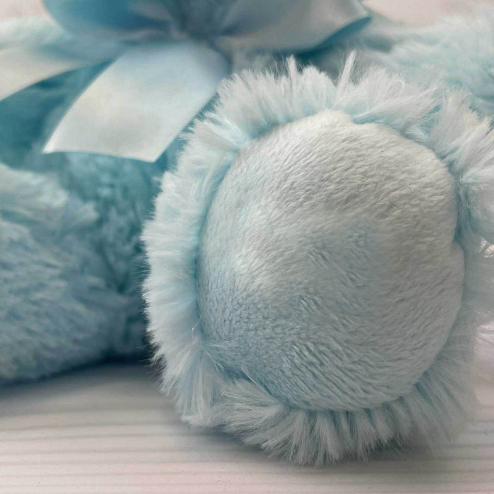 New Baby Bear Soft Toy - Baby Boy Blue Plush Toy - Blue 17. 5 cm