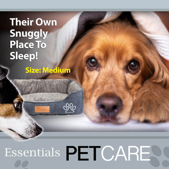 Crufts- Corduroy and Micro Plush Bolster Bed