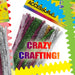 Glitter Coated Pipe Cleaners A Plus Craft Activity (50 Pack)