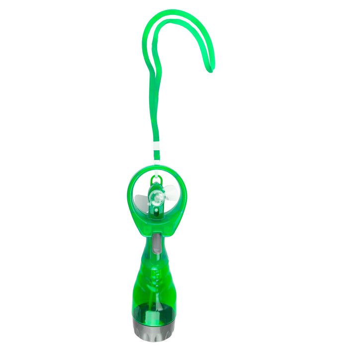 Green Cooling Mist Fan With Lanyard