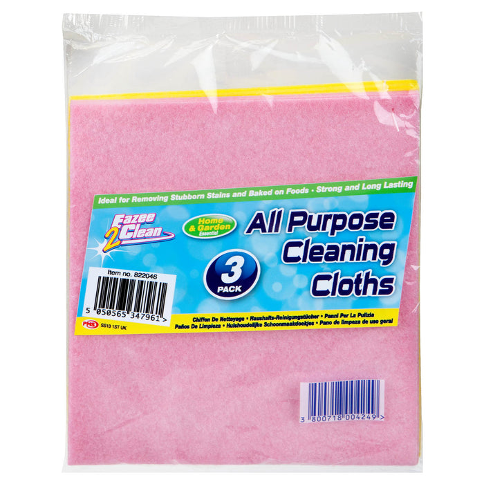 Large All-Purpose Cleaning Cloths Kitchen Sponges - Eazee 2 Clean (3 Pack)