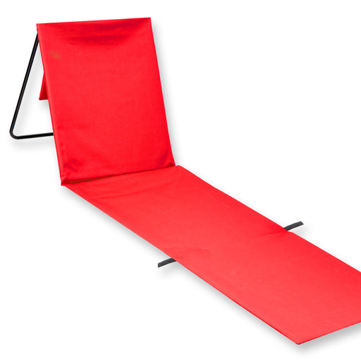 Red Folding Sun Lounger Mat - Beach Fun